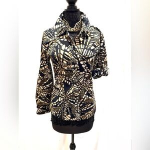 Vintage tribal batik, Jones of NewYork Signature collection button down shirt